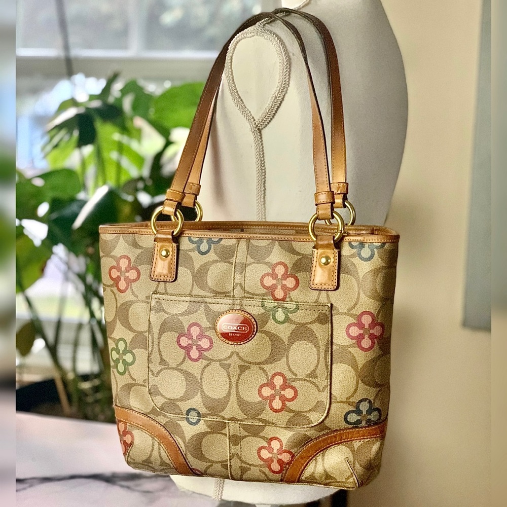 Coach tote signature canvas